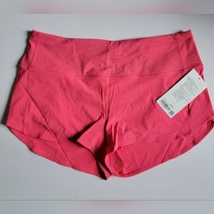 Lululemon Speed Up Short High Rise 2.5in inseam Lipstick Pink